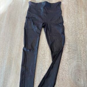 SPANX Faux Leather Leggings Black S/P Small Petite
